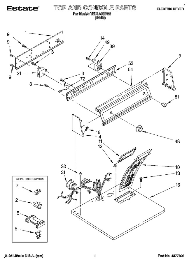 Diagram for TEDL400BW2