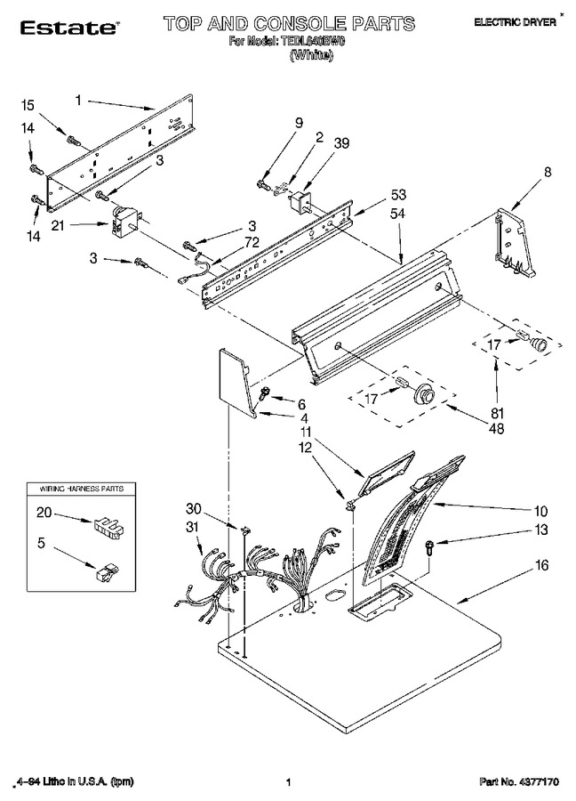 Diagram for TEDL640BW0