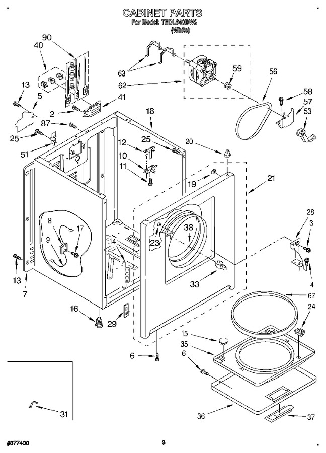 Diagram for TEDL640BW2