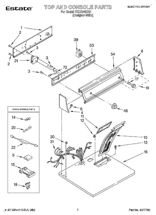 Diagram for TEDX640EQ1