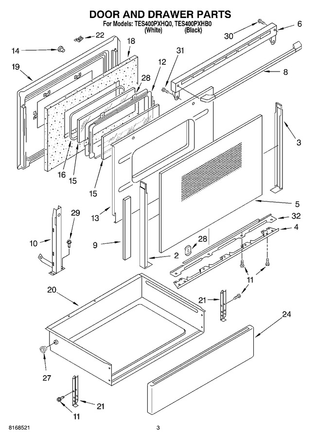 Diagram for TES400PXHB0