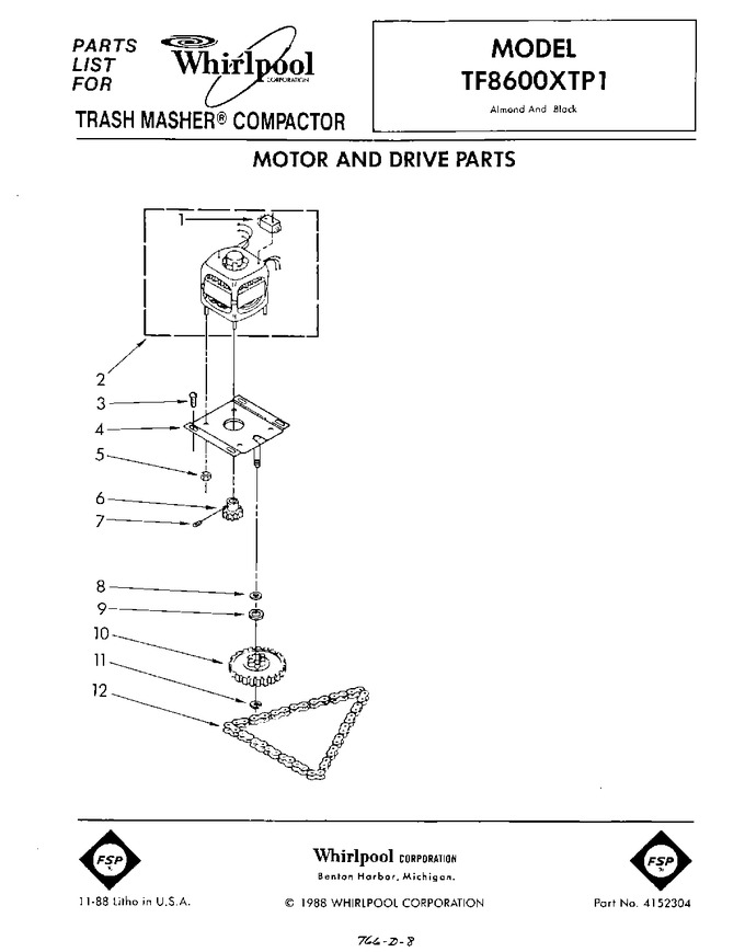 Diagram for TF8600XTP1