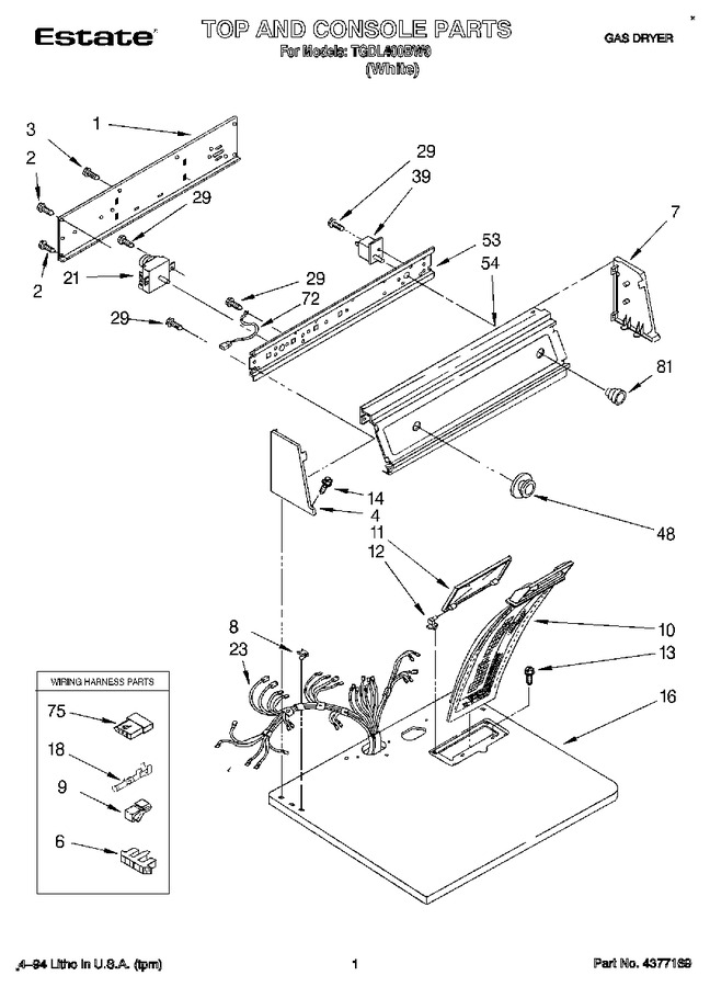 Diagram for TGDL400BW0