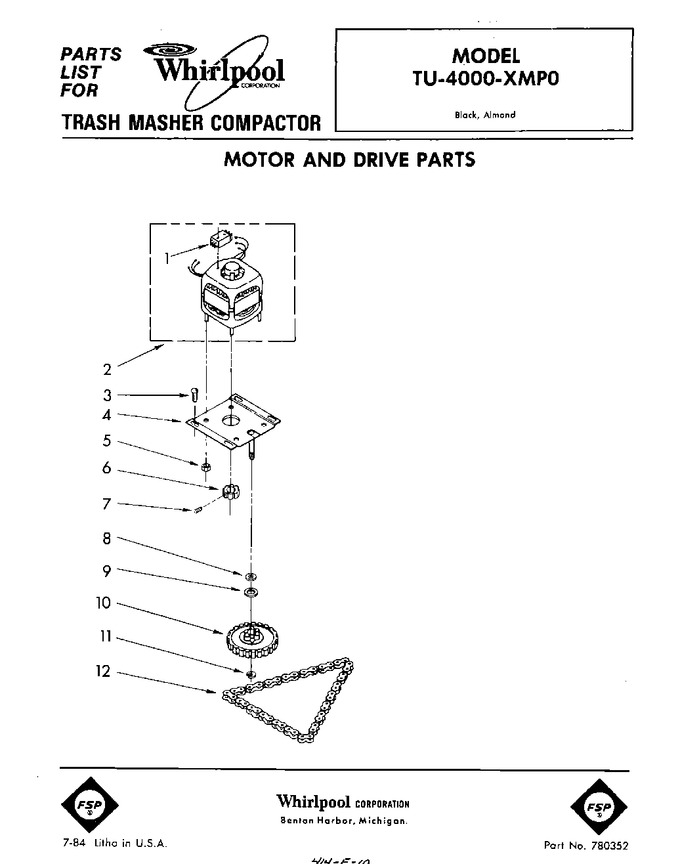 Diagram for TU4000XMP0