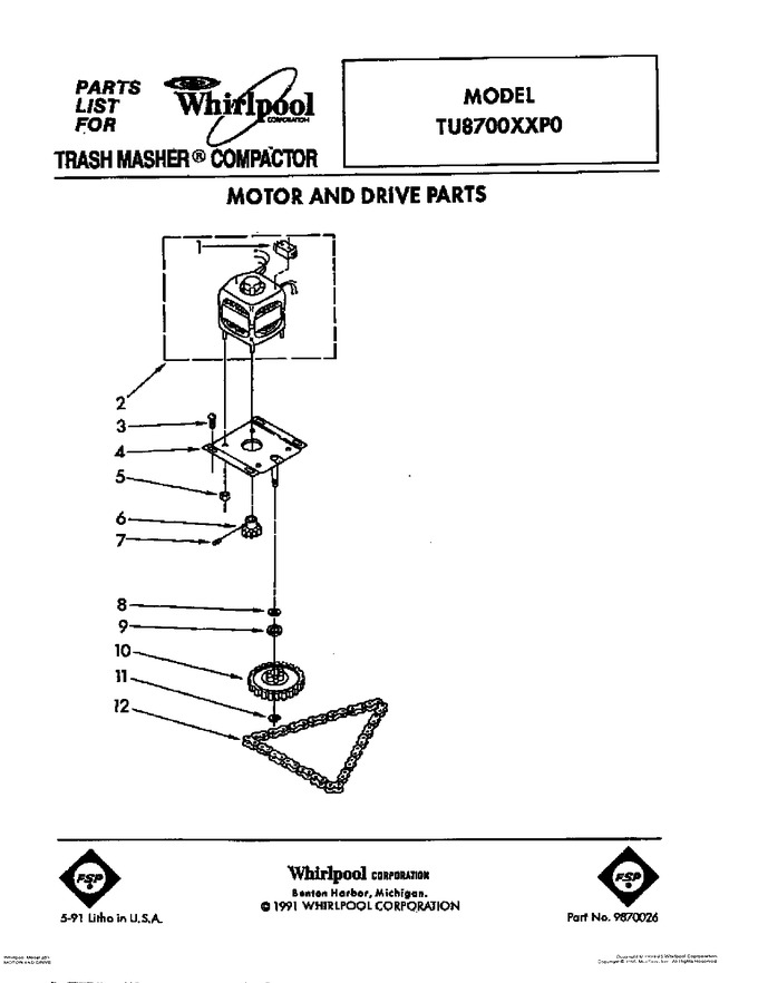 Diagram for TU8700XXP0