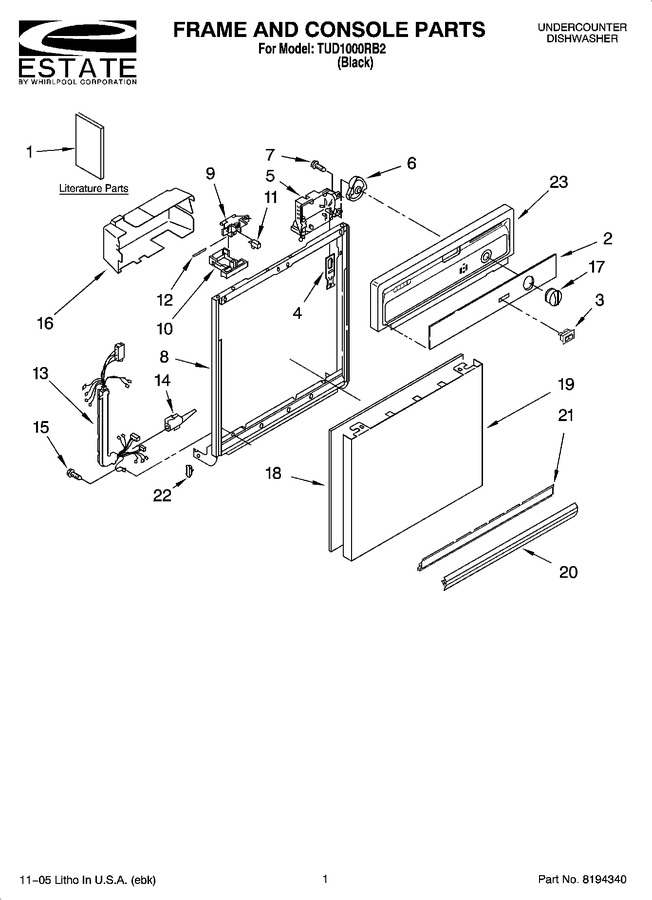Diagram for TUD1000RB2