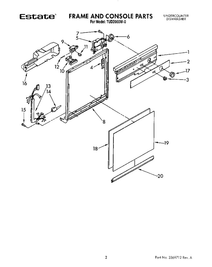 Diagram for TUD2000W0