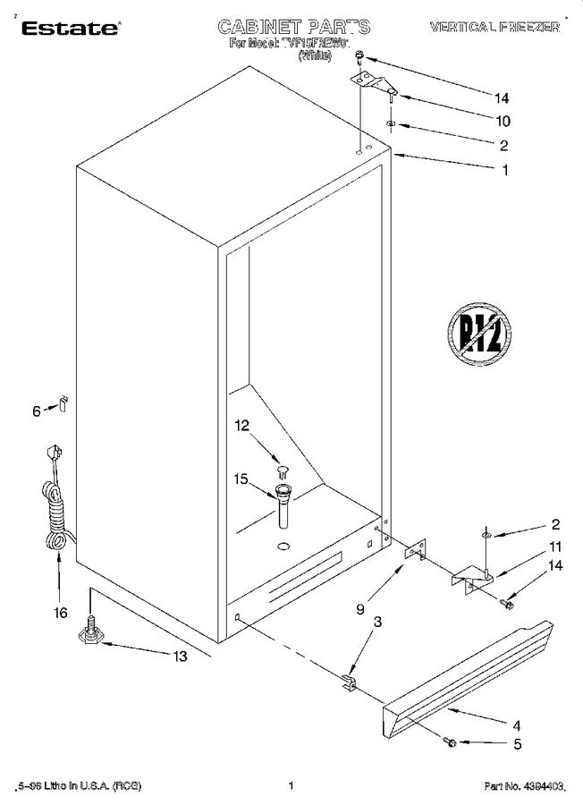 Diagram for TVF15FREW01