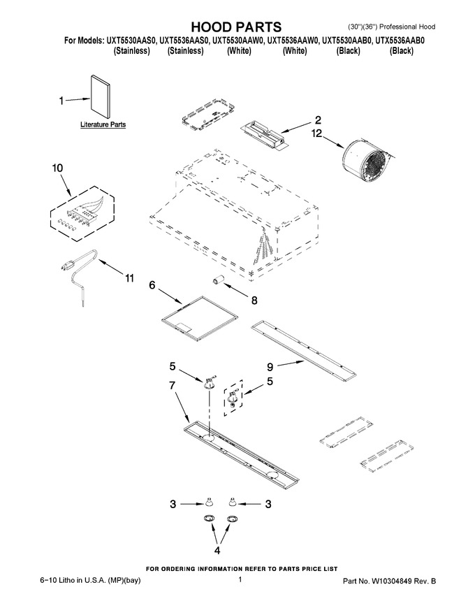 Diagram for UXT5530AAW0