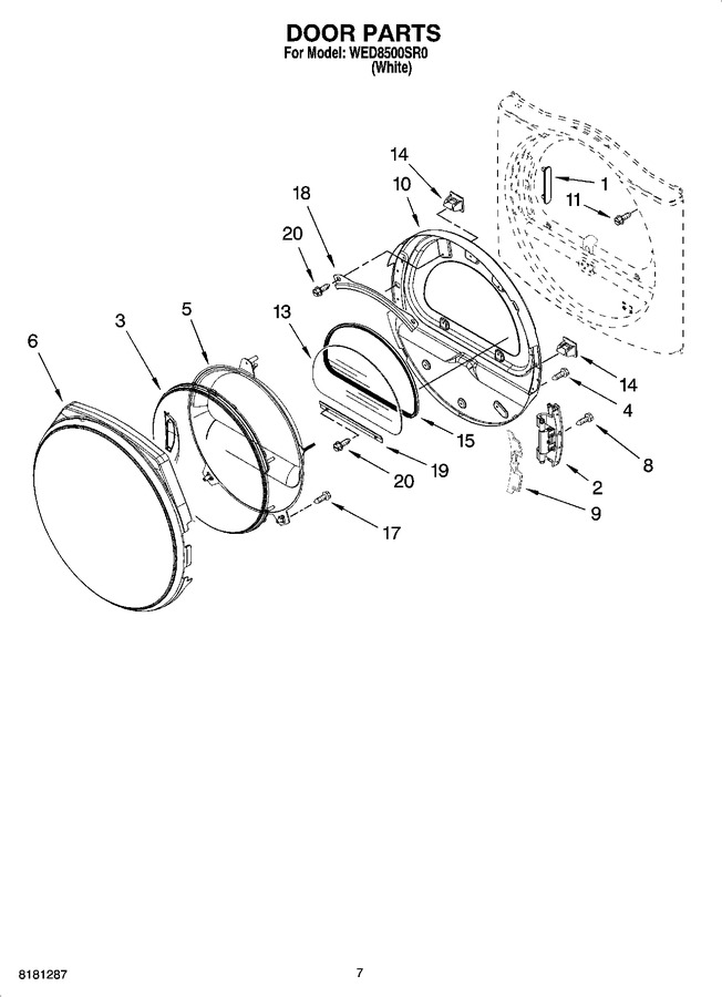 Diagram for WED8500SR0
