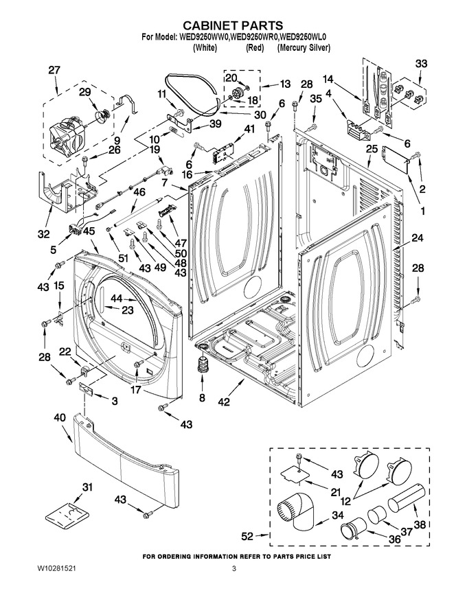 Diagram for WED9250WW0