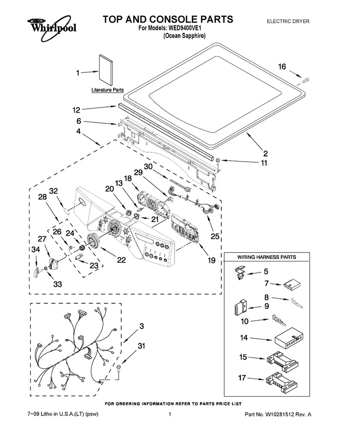 Diagram for WED9400VE1
