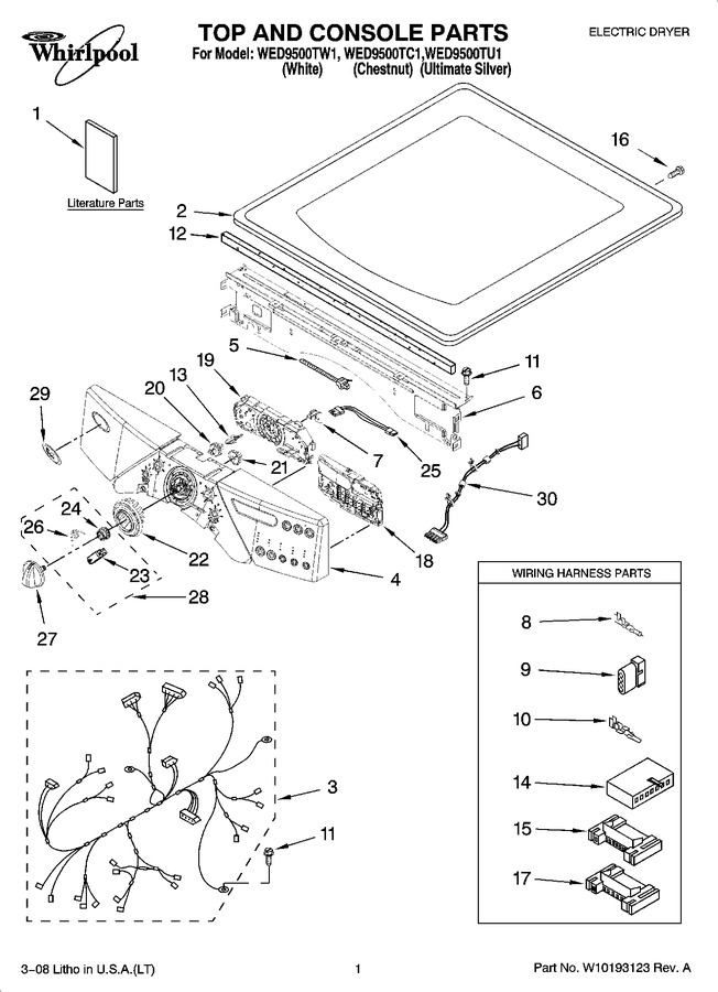 Diagram for WED9500TW1