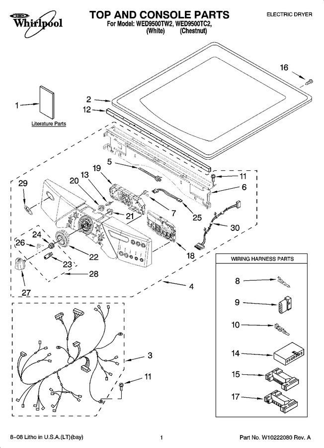 Diagram for WED9500TC2