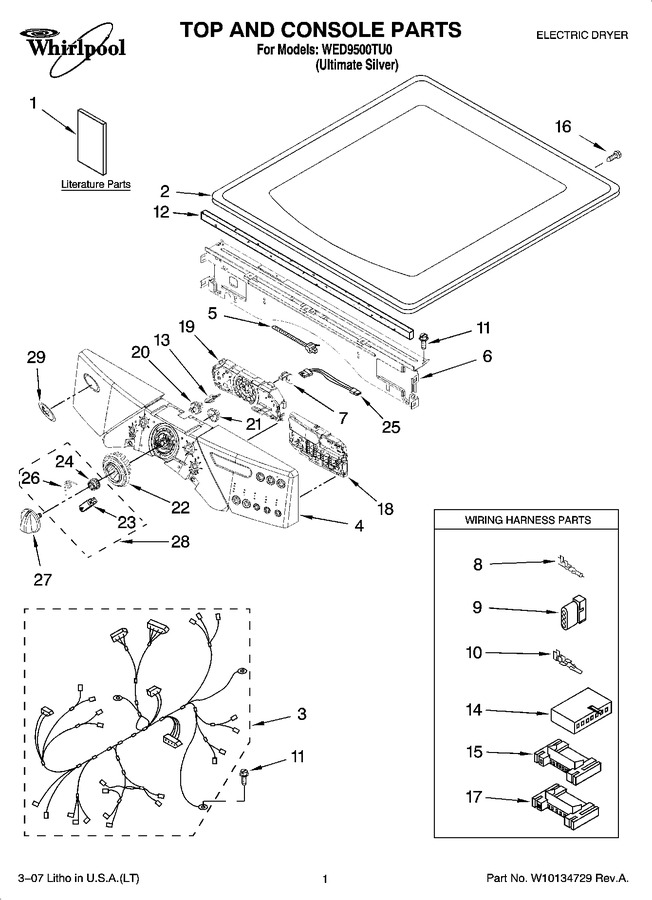 Diagram for WED9500TU0