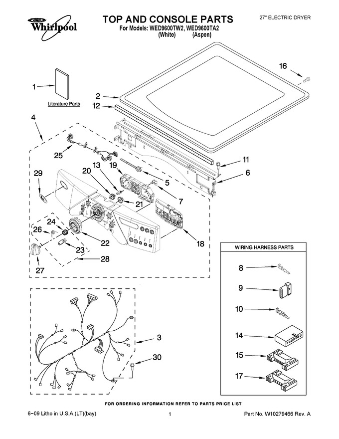 Diagram for WED9600TW2