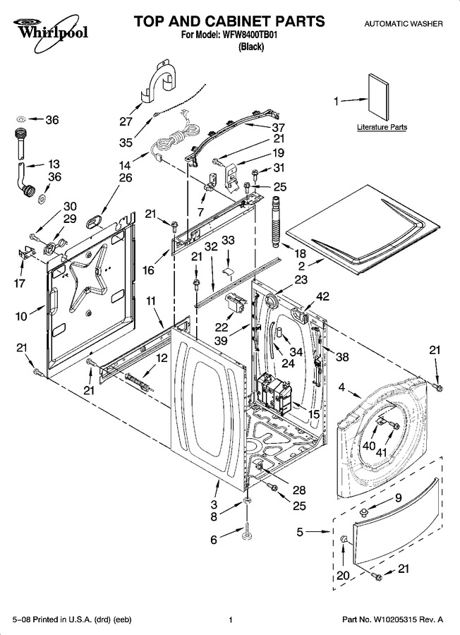 Diagram for WFW8400TB01