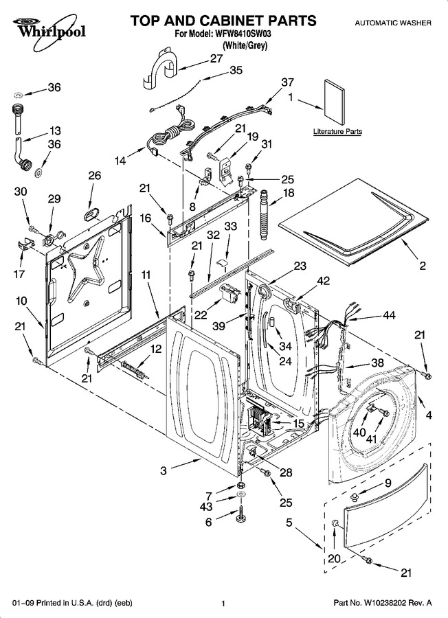 Diagram for WFW8410SW03