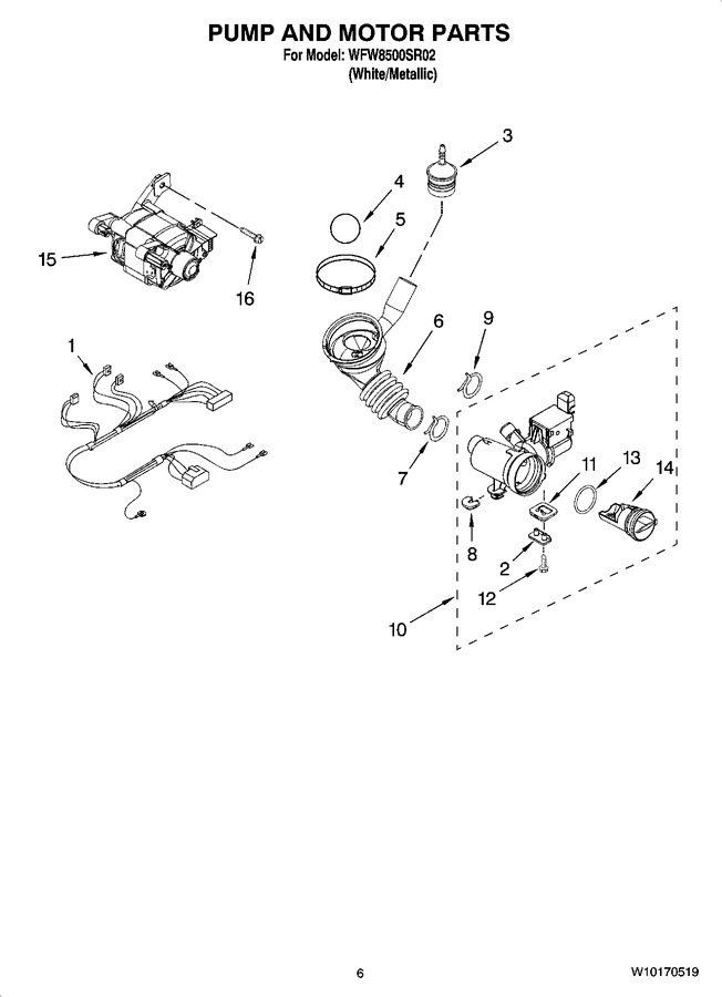 Diagram for WFW8500SR02