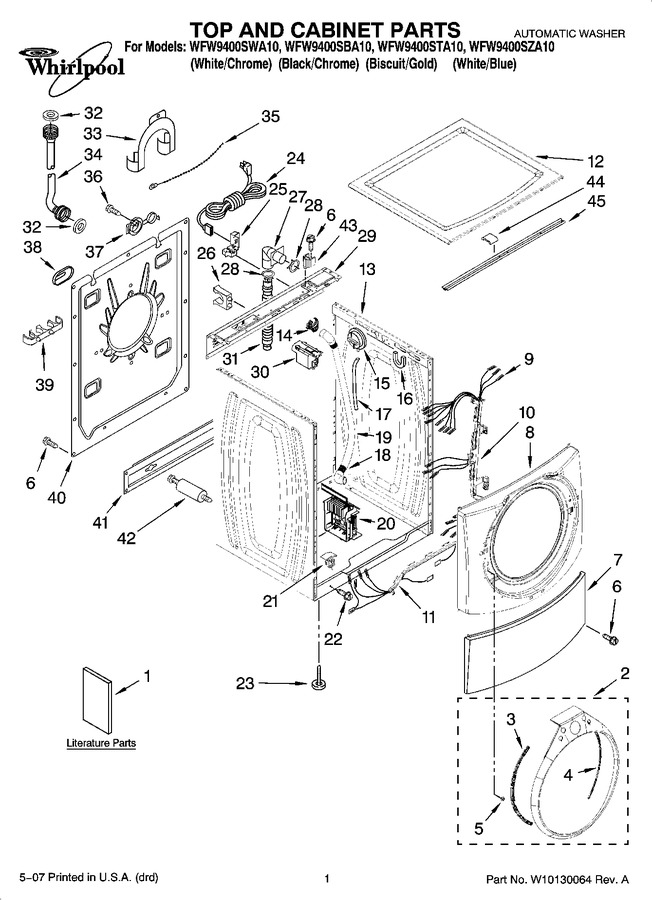 Diagram for WFW9400STA10