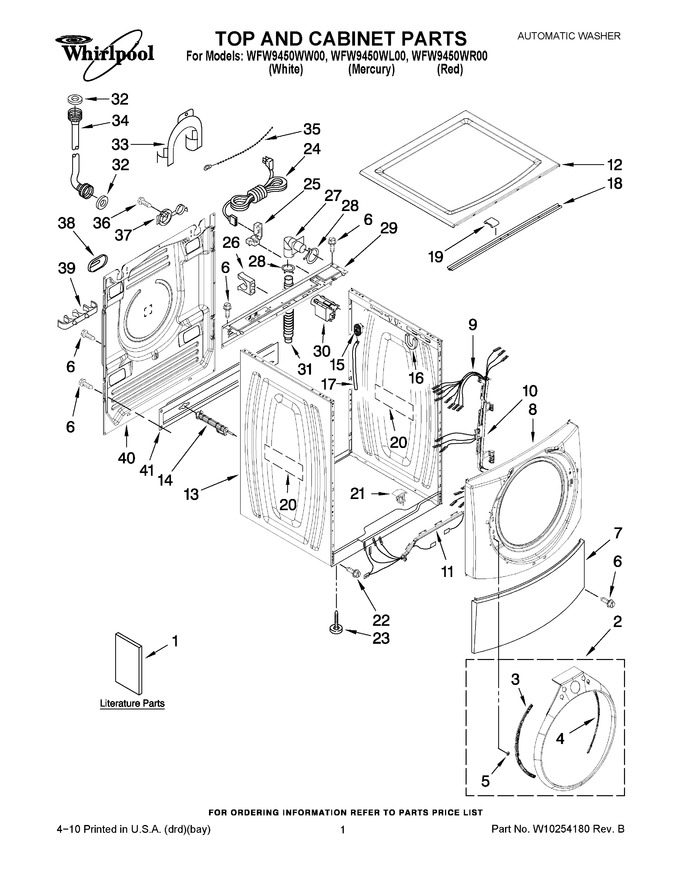 Diagram for WFW9450WR00
