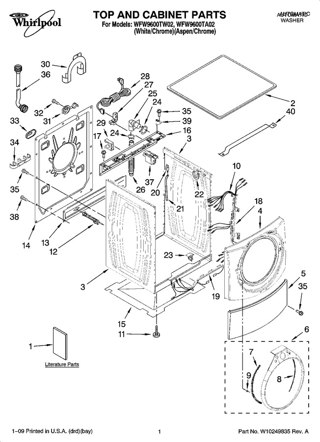 Diagram for WFW9600TA02