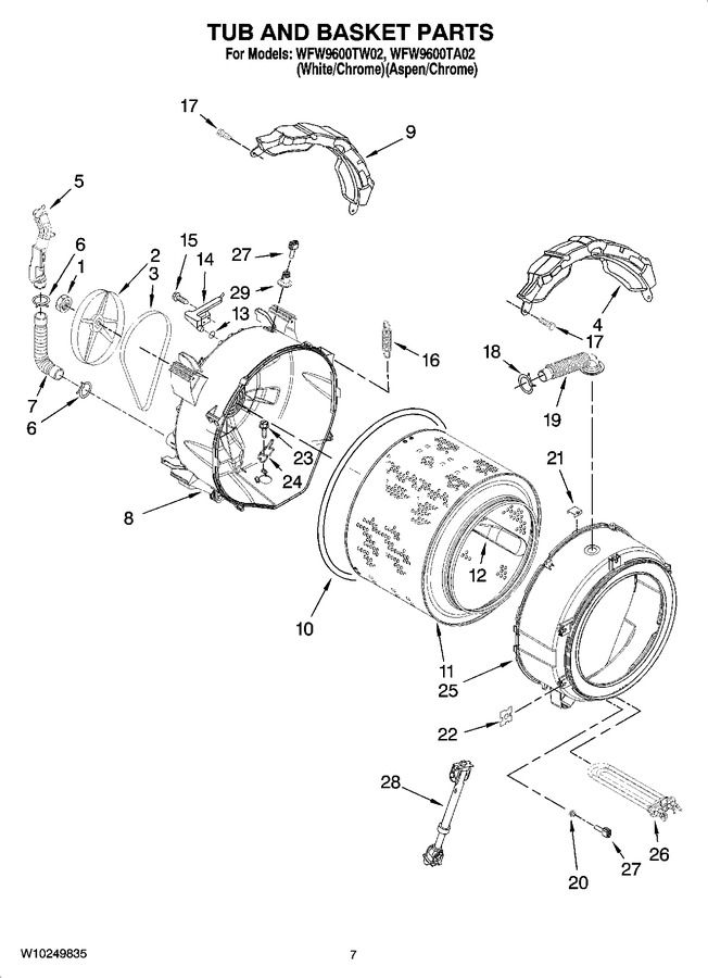 Diagram for WFW9600TA02