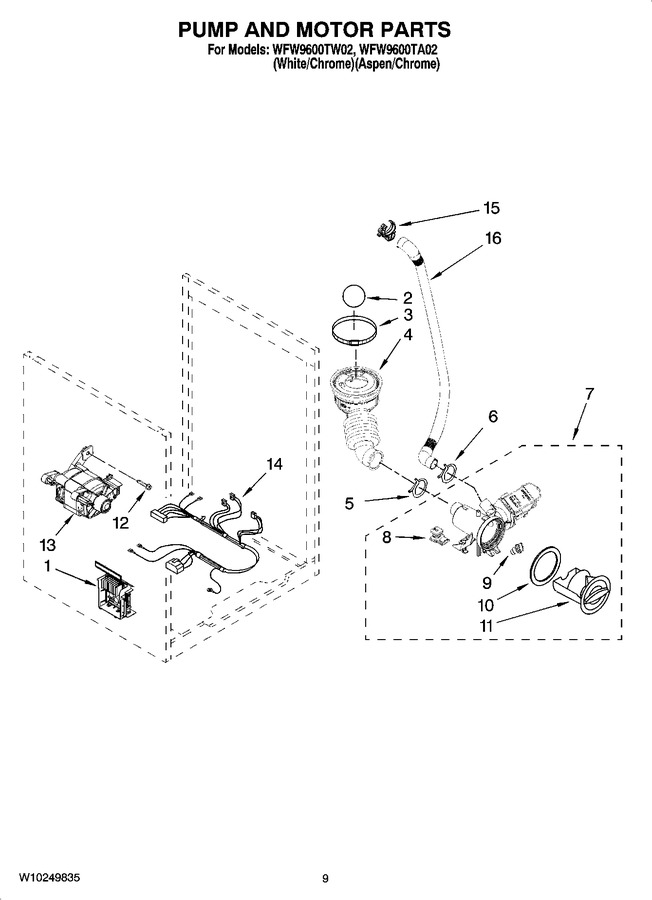 Diagram for WFW9600TW02
