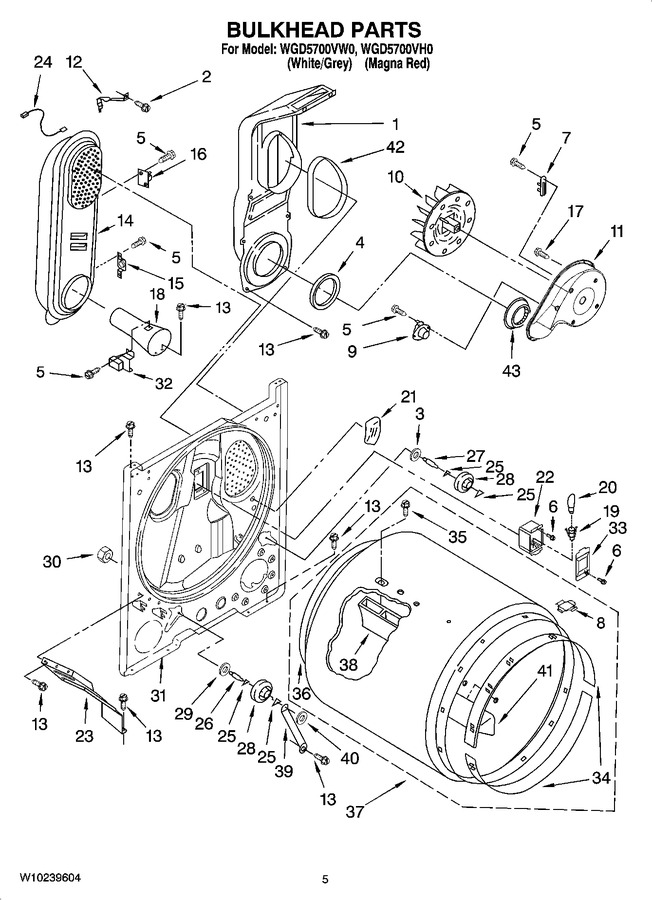Diagram for WGD5700VH0