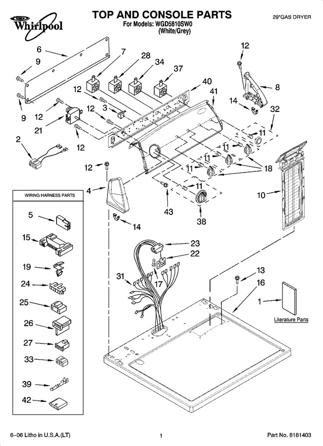 Diagram for WGD5810SW0