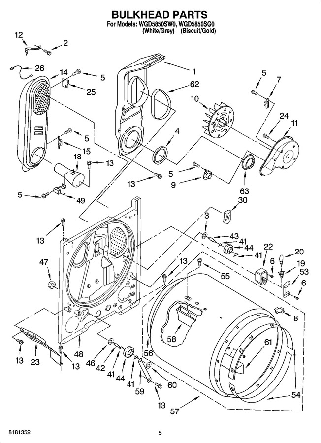 Diagram for WGD5850SG0