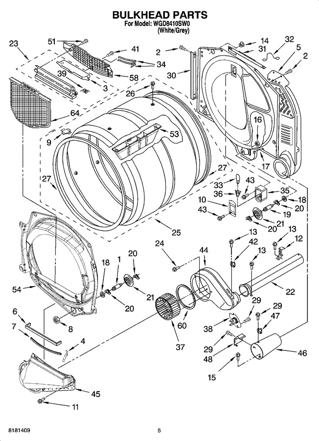 Diagram for WGD8410SW0