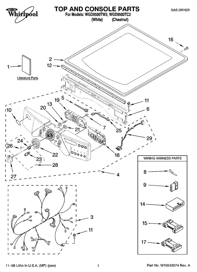 Diagram for WGD9500TC2
