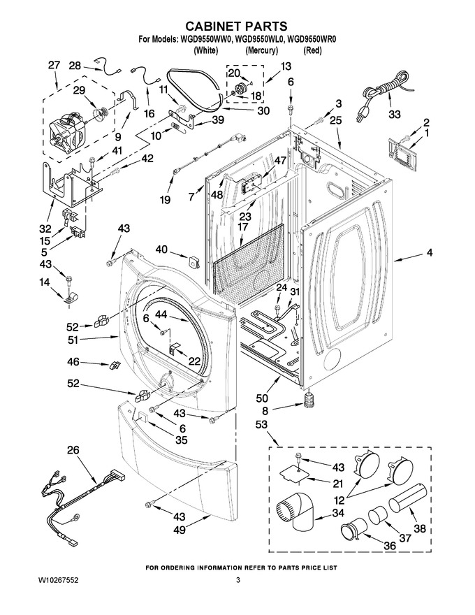 Diagram for WGD9550WR0