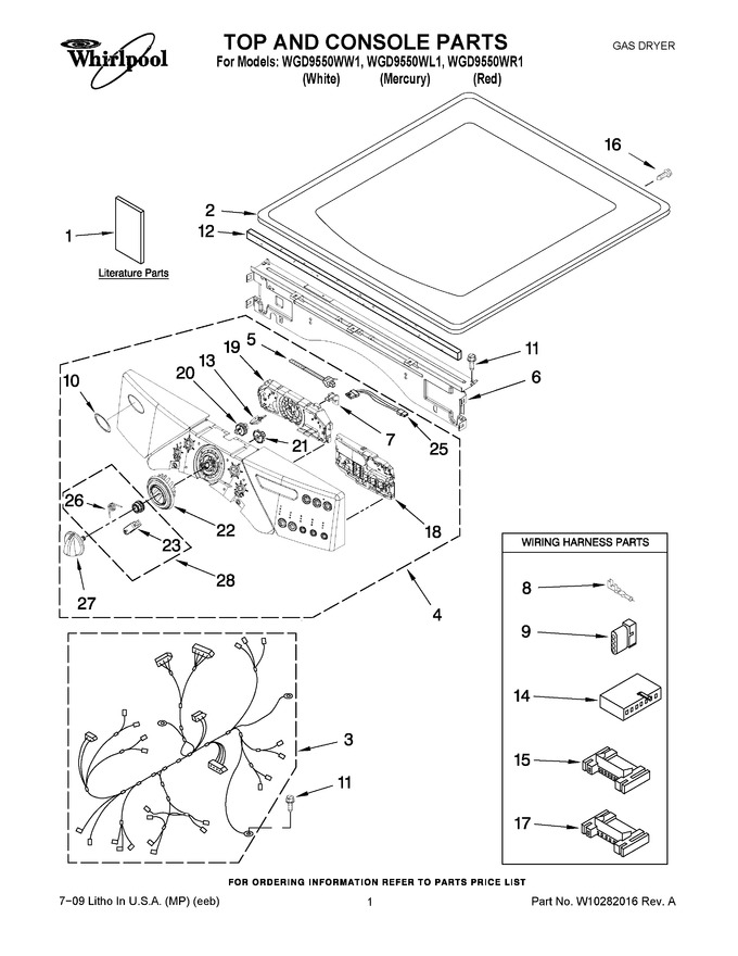 Diagram for WGD9550WL1