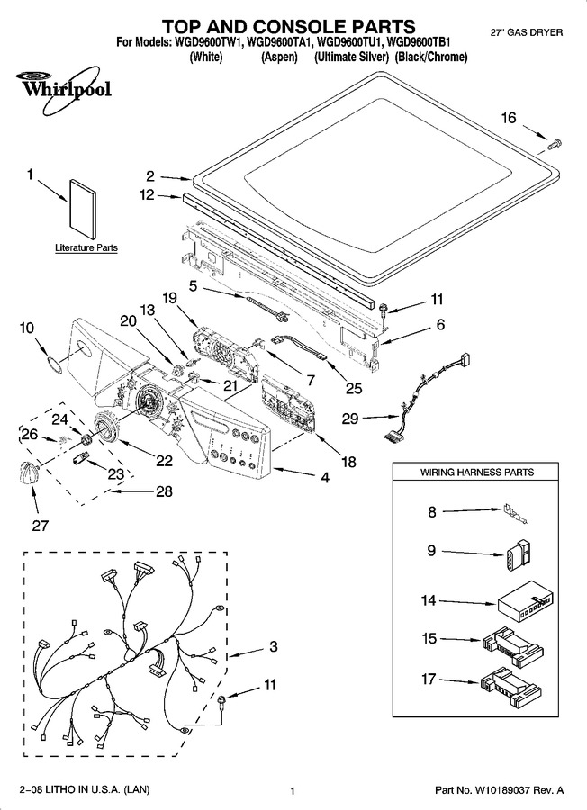 Diagram for WGD9600TW1