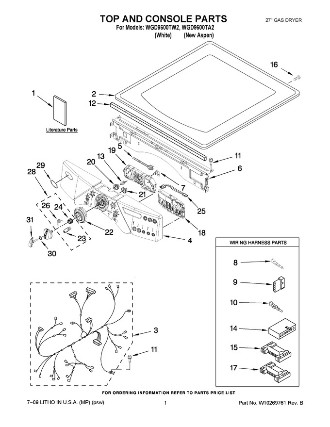 Diagram for WGD9600TA2
