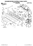 Diagram for 01 - Washer/dryer Control Panel Parts