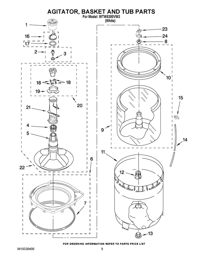 Diagram for WTW5300VW3