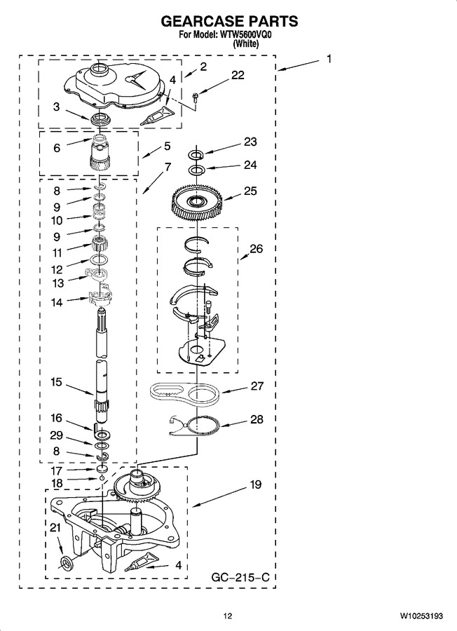 Diagram for WTW5600VQ0