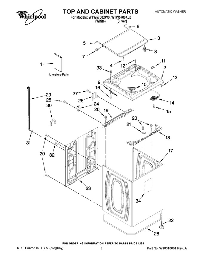 Diagram for WTW5700XL0