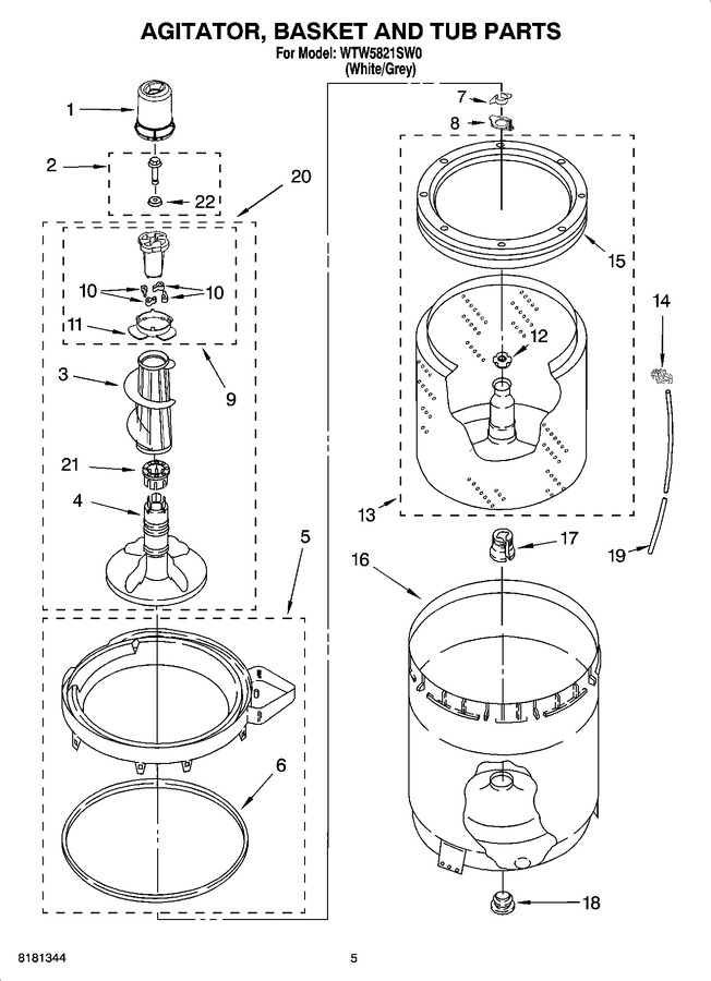 Diagram for WTW5821SW0