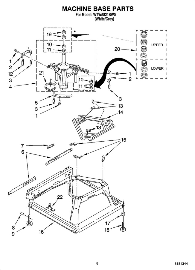 Diagram for WTW5821SW0
