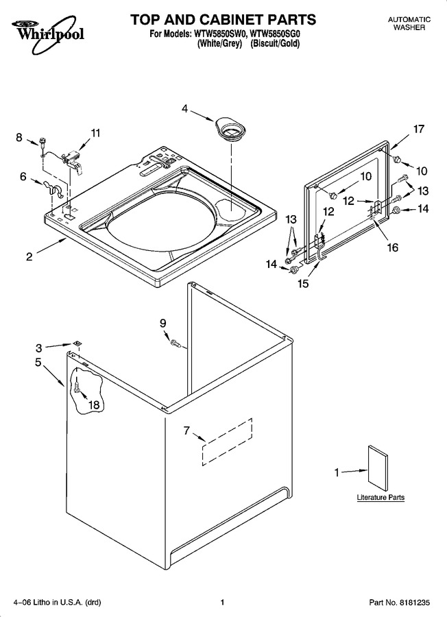 Diagram for WTW5850SW0