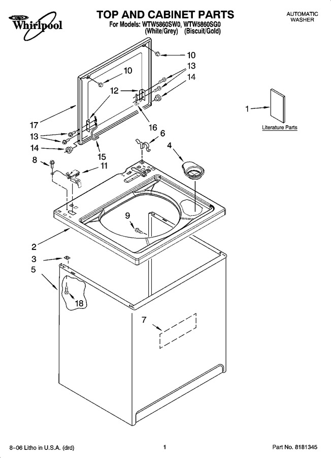 Diagram for WTW5860SW0