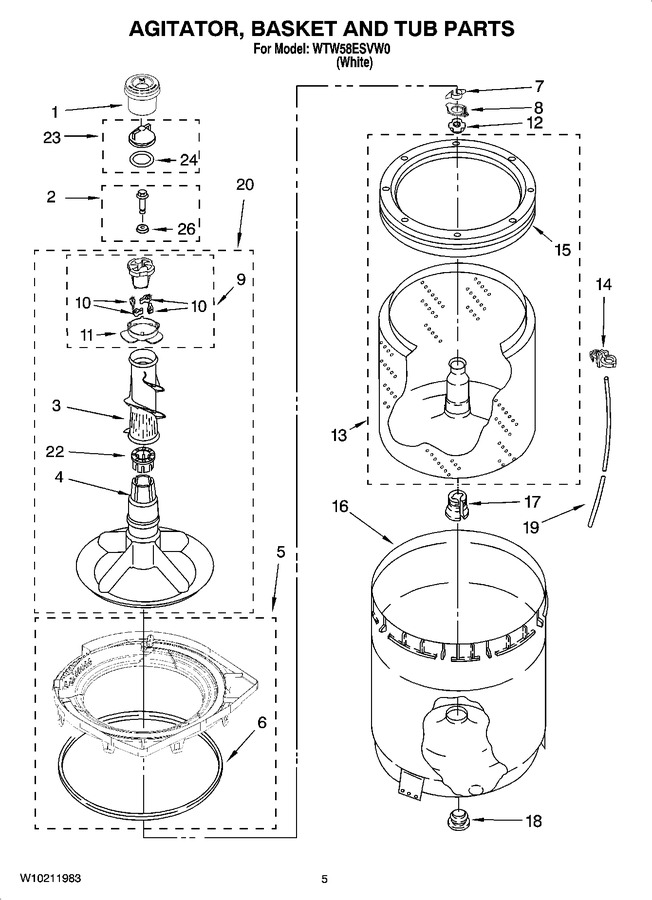 Diagram for WTW58ESVW0