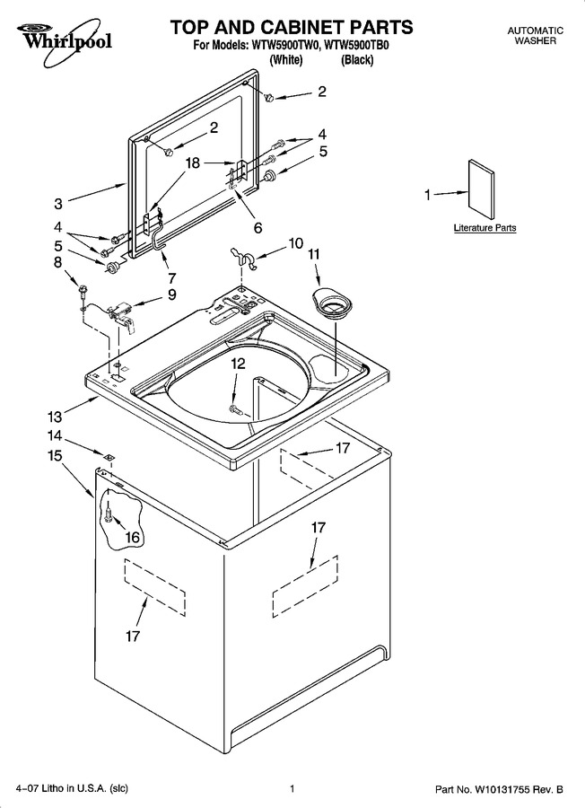 Diagram for WTW5900TB0
