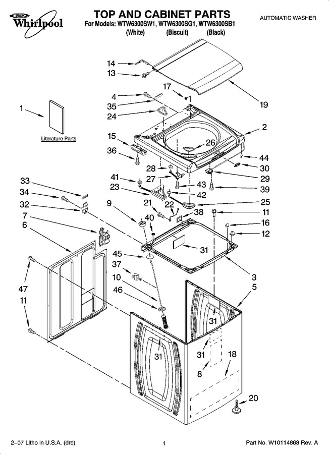 Diagram for WTW6300SW1