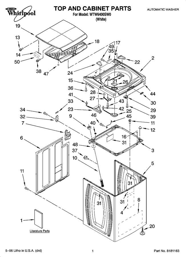 Diagram for WTW6400SW0