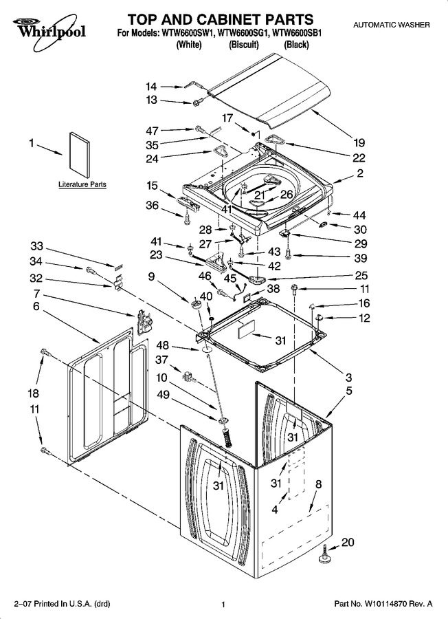 Diagram for WTW6600SB1